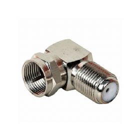 Conector 90º Macho x Fêmea para Cabo Coaxial RG-59