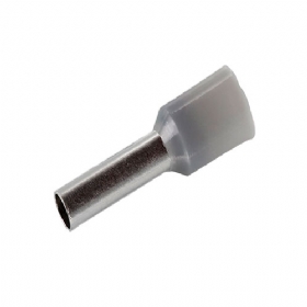 Terminal Tubular Ilhós 4 mm Cinza