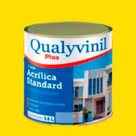Tinta Acrílica Standard Plus Amarelo Canário 3,6 Litros - Qualyvinil