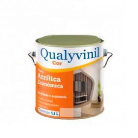 Tinta Acrílica Econômica Branco 3,6 Litros - Qualyvinil