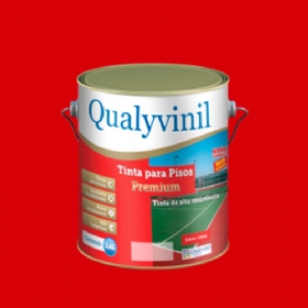 Tinta para Pisos Premium Vermelho Segurança 3,6 Litros - Qualyvinil