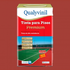 Tinta para Pisos Premium Vermelho 18 Litros - Qualyvinil