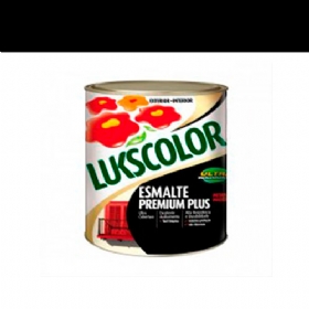 Esmalte Premium Plus Alto Brilho Preto 900 ml - Lukscolor
