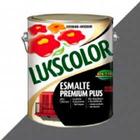 Esmalte Premium Plus Alto Brilho Cinza Escuro 3,6 Litros - Lukscolor