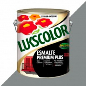 Esmalte Premium Plus Alto Brilho Cinza Médio 3,6 Litros - Lukscolor