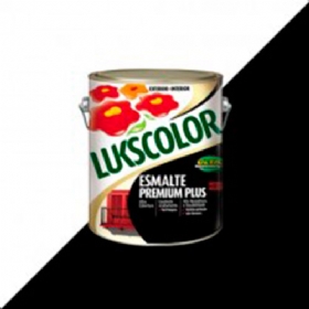 Esmalte Premium Plus Alto Brilho Preto 3,6 Litros - Lukscolor