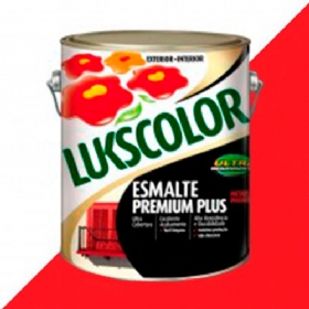 Esmalte Premium Plus Alto Brilho Vermelho 3,6 Litros - Lukscolor