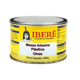 Massa Adesiva Plástica Cinza 400 G - Iberê