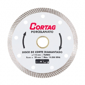 Disco de Corte Diamantado Porcelanato 110 x 20 mm - Cortag