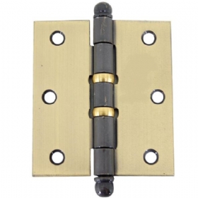 Dobradiça Oxidada com 2 Anéis para Porta 3.1/2