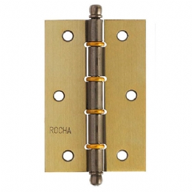 Dobradiça Oxidada com 4 Anéis para Porta 3.1/2