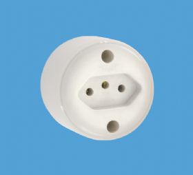 Tomada 2P+T 10A/250V Sobrepor Cinza Ref.1423- Fame