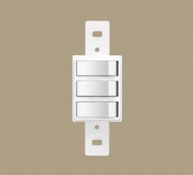 3 Interruptores Simples 10A/250V Blanc Ref.0651 - Fame