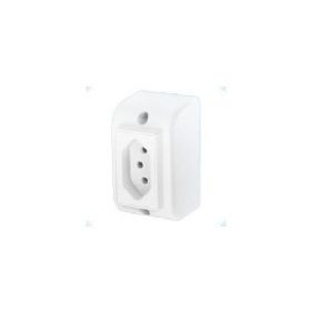 Tomada 2P+T 20A/250V Sobrepor Cinza Ref.2550 - Fame