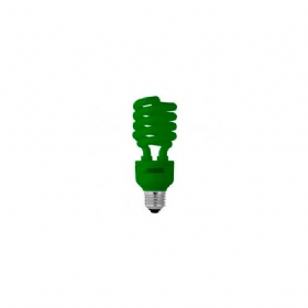 Lâmpada Fluorescente Espiral Verde 127 V 26 W - Taschibra  