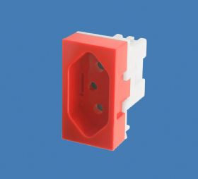 Módulo Tomada 2P+T 20A/250V Vermelha Modurale / Evidence Ref.2374 - Fame