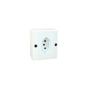 Cj. Tomada 2P+T 10A/250V Ref.39107 Sobrepor - Mec-Tronic 