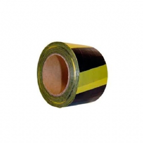 Fita Zebrada Amarelo e Preto 70 mm x 50 m - Plastcor